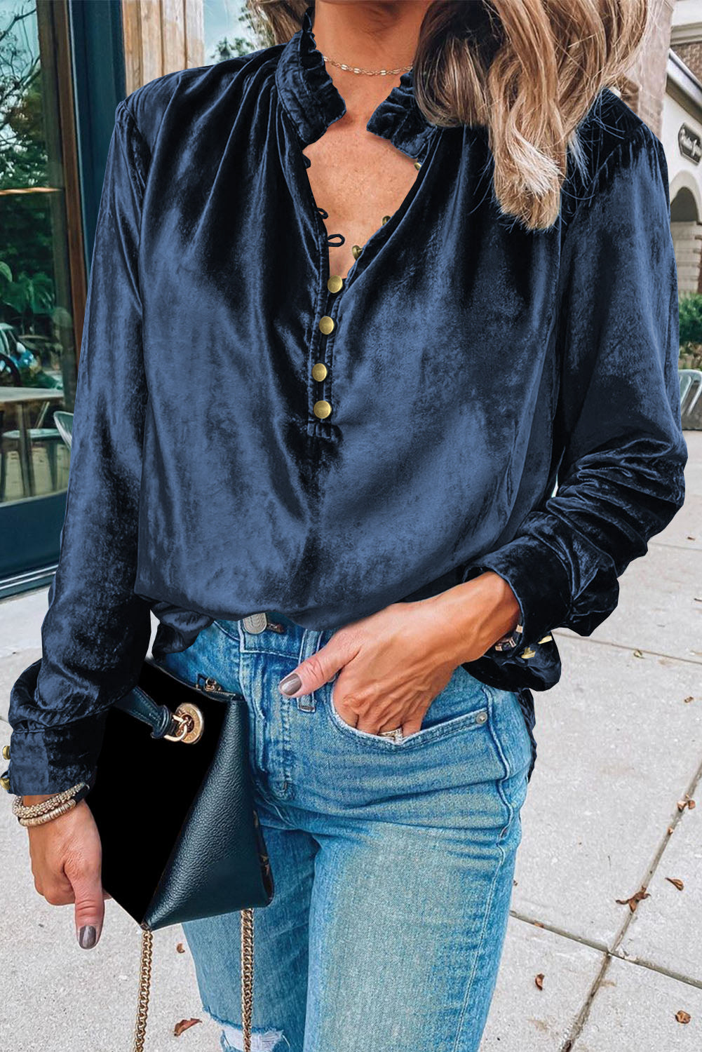 The Vienna Velvet Blouse