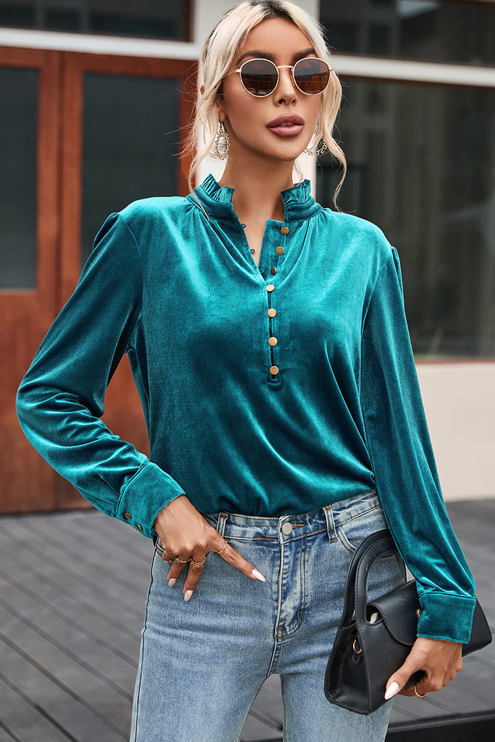 The Vienna Velvet Blouse