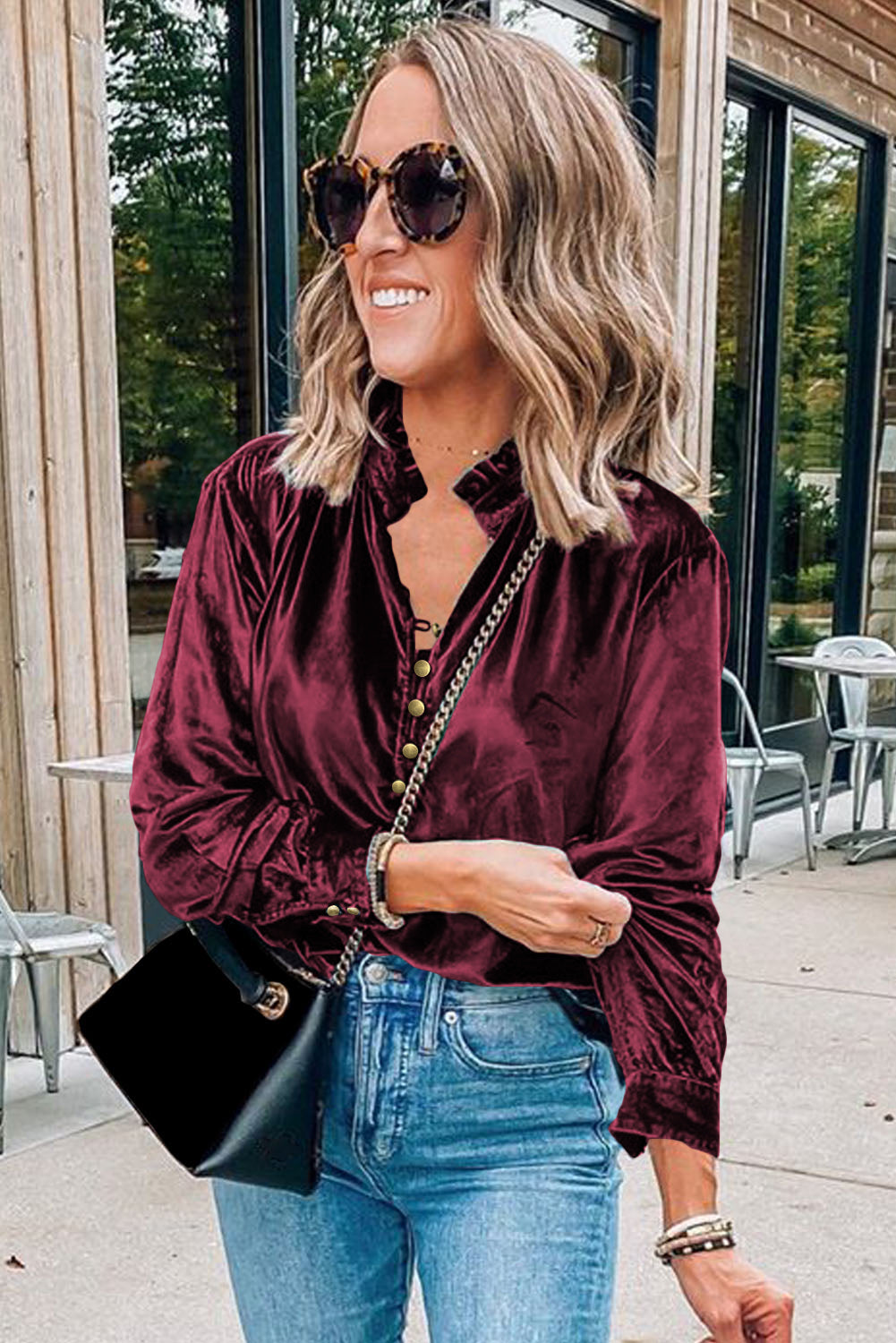 The Vienna Velvet Blouse