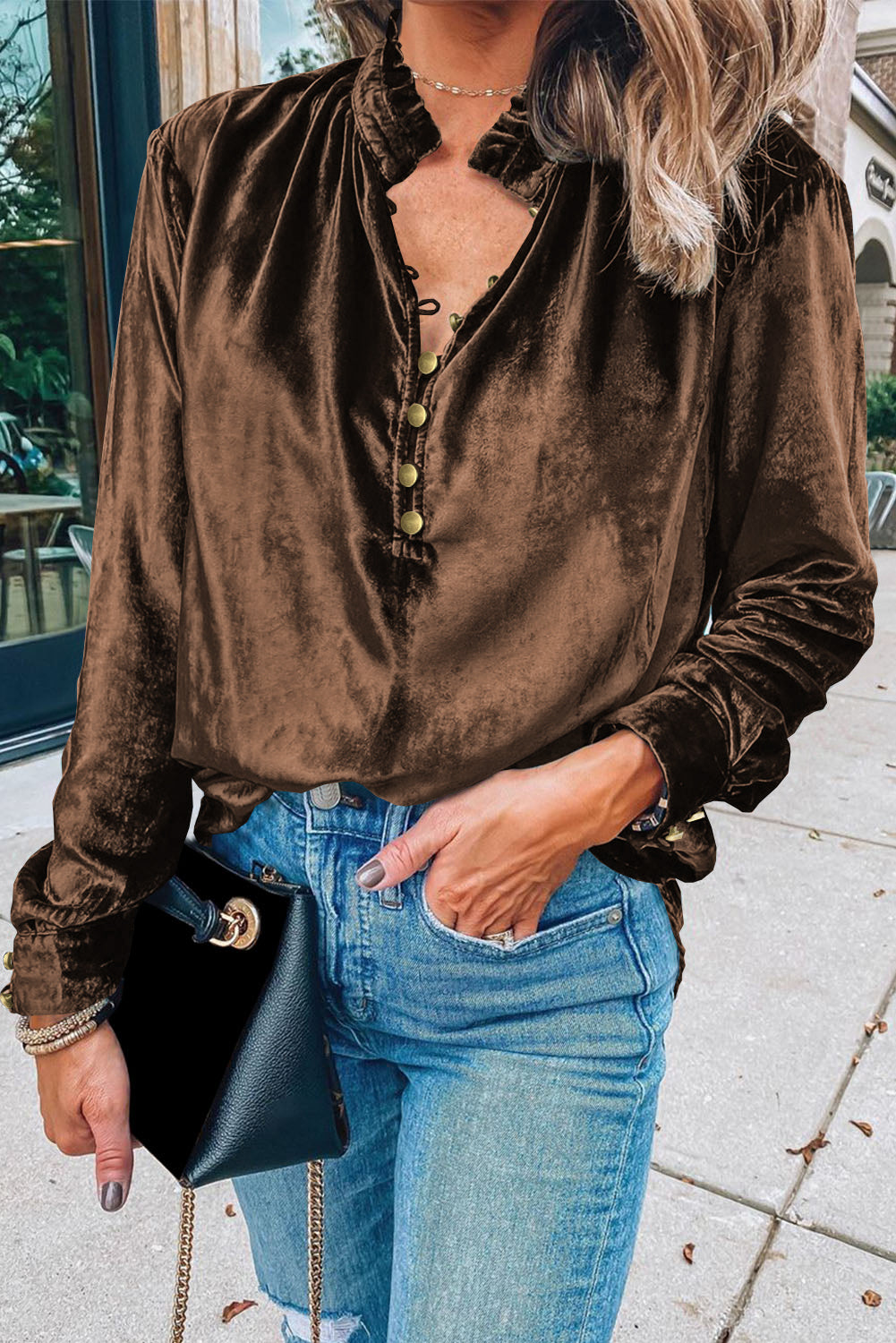 The Vienna Velvet Blouse