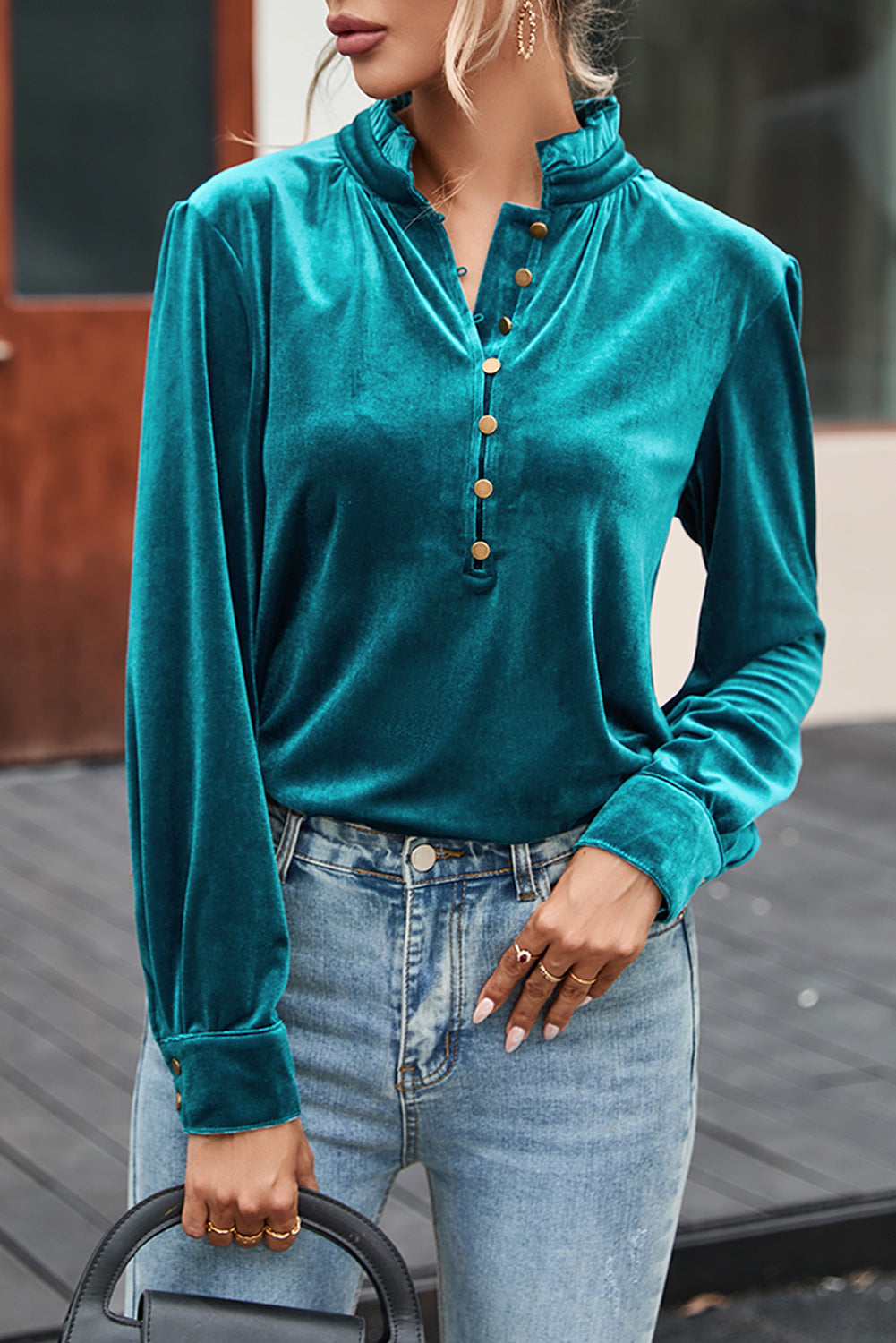 The Vienna Velvet Blouse