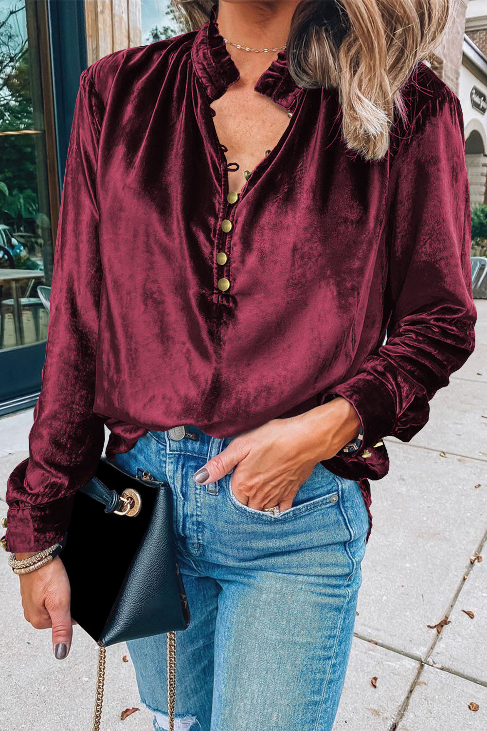 The Vienna Velvet Blouse