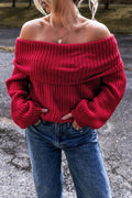 The Scarlett Off-Shoulder Knit Sweater